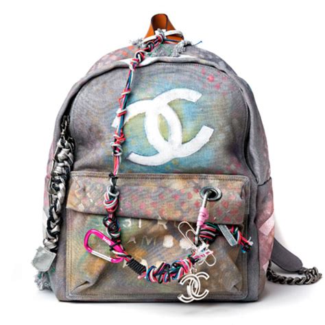 chanel canvas graffiti backpack|chanel backpack graffiti price.